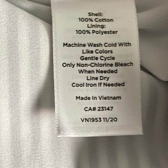 Talbots Blue and White Cotton Seersucker A-Line Skirt - NWT - Picture 6 of 6